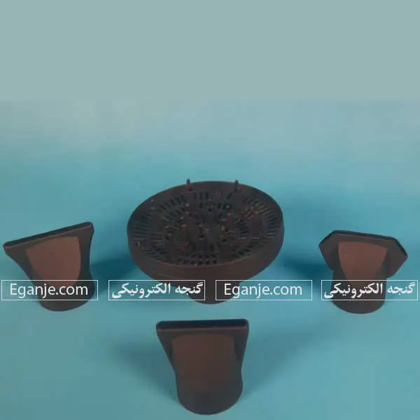 نمایی از دیسپانسر و متمرکزکننده سشوار حرفه‌ای پارس خزر آرکواز