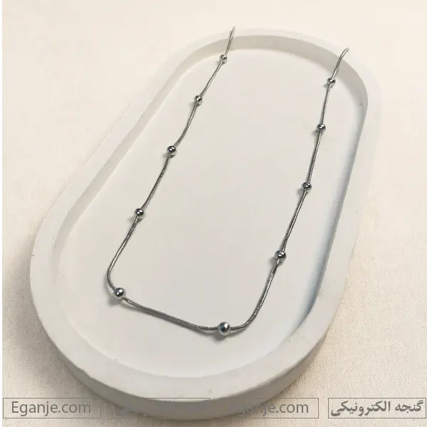 گردنبند استیل ماری نقره ای